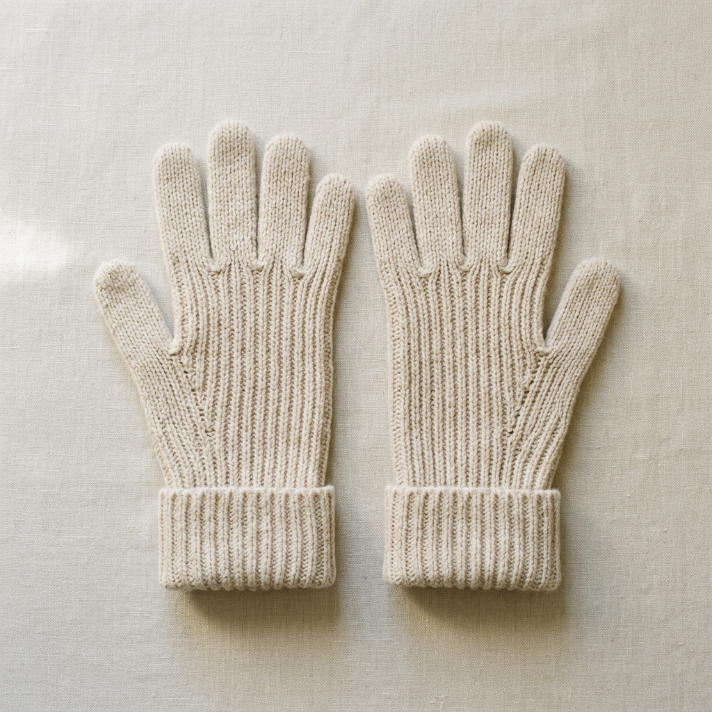 Visuel conceptuel généré pour les gants KnitTee, modèle fournisseur non confirmé